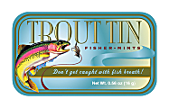AmuseMints® Sugar-Free Mints, Trout, 0.56 Oz, Pack Of 24