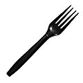 Highmark® Plastic Utensils, Full-Size Forks, Black, Box Of 1,000 Forks