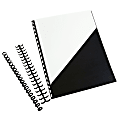 GBC® ZipBind® Pre-Punched Pocket Folders, 9" x 11", Black, Pack Of 10