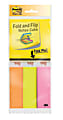 Post-it® Fold 'N Flip Cubes, 3" x 3"/1" x 3", Assorted, 50 Notes Per Pad