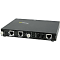 Perle SMI-110-S2ST80 Media Converter - 2 x Network (RJ-45) - 1 x ST Ports - Management Port - 10/100Base-TX, 100Base-FX, 10/100/1000Base-T - 49.71 Mile - Rail-mountable, Rack-mountable, Wall Mountable, External