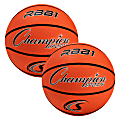 Champion Sports Rubber Basketballs, Official Size, Orange/Black, Pack Of 2 Balls 1 thumbnail image