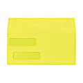 LUX #10 Invoice Envelopes, Double-Window, Gummed Seal, Citrus, Pack Of 500