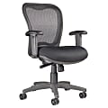 Nightingale LXO Mid-Back Mesh Task Chair, 41"H x 25 1/2"W x 24"D, Graphite Frame, Black Fabric 1 thumbnail image