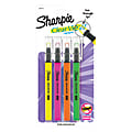 Sharpie® Clear View® Stick Highlighters, Chisel Tip, Assorted Ink Colors, Pack Of 4