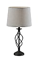 Adesso Darcy Table Lamp, 26”H, Gray Herringbone Shade/Black Base 1 thumbnail image