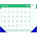 House of Doolittle Monthly Desk Pad Calendar Express Track 22 x 17 Inches - Monthly - 1.1 Year - January to January - 1 Month Single Page Layout - 22" x 17" - Desk Pad - Paper - Gummed Header with Blue Leatherette Bottom Corners 1 thumbnail image