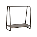 Linon Blaisdell Clothing Rack, 36”H x 35”W x 17-1/2”D, Pewter