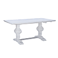 Powell Halpin Dining Table, 30-1/4”H x 66-4/5”W x 37-3/4”D, White