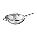 Bergner Stainless-Steel Nonstick Stir Fry Pan With Lid, 12"