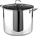 Bergner Essentials Stainless Steel Stock Pot, 12-Quart, Silver