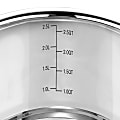 Bergner Essentials Stainless Steel Soup Pot With Tempered Glass Lid And Steamer  Insert 2.6 Qt Stainless Steel - Office Depot