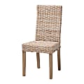 bali & pari Nevina Rattan And Mango Wood Dining Chair, Kubu Gray 1 thumbnail image