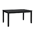 Linon Dixie Dining Table, 30”H x 60”W x 36”D, Dark Charcoal