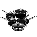 Bergner 10-Piece Aluminum Non-Stick Cookware Set, Black
