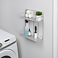 Honey Can Do 2-Tier Metal Wall Shelf, 20"H x 6"W x 18"D, Gray 1 thumbnail image