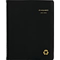 AT-A-GLANCE® Academic Weekly/Monthly Planner, 8-1/4" x 11", Black, 75% Recycled, July 2021 To June 2022, 70957G05