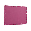 Linon Burke Burlap Nailhead Home Office Corkboard, 24" x 36", Hot Pink/Silver