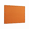 Linon Burke Burlap Nailhead Corkboard, 24" x 36", Orange/Silver