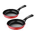 Bergner 2-Piece Fry Pan Set, Retro Red