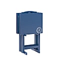 Linon Cheney Tray Table Set, 26-2/5"H x 18-7/8"W x 15-3/4"D, Navy, Set Of 4 Tables 1 thumbnail image