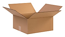 Partners Brand Corrugated Boxes, 12 1/2" x 12 1/2" x 6", Kraft, Pack Of 25