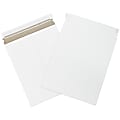 Partners Brand Self-Seal Stayflats® Plus Express Pouch Mailers, 9 3/4" x 12 1/4", White, Pack Of 25