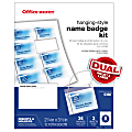 Office Depot® Brand Name Badge Kit, Hanging-Style, Convention Size,  2-1/4" x 3-1/2", Pack Of 24 1 thumbnail image