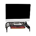 Mind Reader Metal Mesh Monitor Stand, 5-1/2"H x 11-1/2"W x 20"D, Black 1 thumbnail image