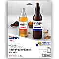 Avery® Removable Durable Rectangle Labels, 22827, 3 1/2" x 4 3/4", White, Pack Of 32