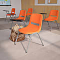 Flash Furniture Ergonomic Shell Chairs, Orange, Set Of 5 Chairs, 5RUTEO1ORRTAB 1 thumbnail image