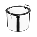 MasterPRO Smart Nesting Stainless-Steel Collection Covered Pot, Stock, 13.2 Qt, Stainless Steel