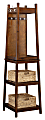 Powell Jomar Rotating Coat Rack With Mirror, 72”H x 19-3/5”W x 19-3/5”D, Cherry 1 thumbnail image