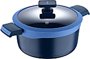 Masterpro Gastro Diamond Collection 2-Piece Cast-Aluminum Nonstick Dutch Oven, 4.8 Qt, Blue 1 thumbnail image