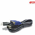 TRENDnet 2-in-1 USB VGA KVM Cable, 1.83m (6 Feet), VGA-SVGA HDB 15-Pin Male to Male, USB 1.1 Type A 1 thumbnail image