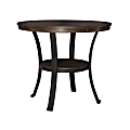 Powell Vinessa Pub Table, 36"H x 42"W x 42”D, Brown/Black 1 thumbnail image
