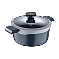 Masterpro Gastro Ceramic Aluminum 4.8-Quart Non-Stick Dutch Oven, Gray