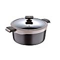 Masterpro Gastro Titanium Collection Durable Cast Aluminum Dutch Oven With Tempered Glass Lid, 7.5-Quart, Brown 1 thumbnail image