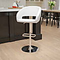 Flash Furniture Contemporary Adjustable Bar Stool, White