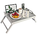 Rossie Home® Media Bed Tray, 13.9"H x 21.8"W x 2.6"D, Calming Gray 1 thumbnail image