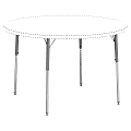 Lorell® Classroom Adjustable Activity Table Legs, Standard-Height, Chrome/Silver Mist, Set Of 4