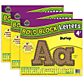 Teacher Created Resources Letters Combo Pack, 4", Burlap Design Bold Block, 230 Characters Per Pack, Set Of 3 Packs 1 thumbnail image