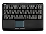 Adesso® AKB-410UB SlimTouch USB Mini Keyboard With Built-In Touchpad, Black