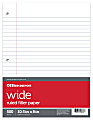 Office Depot® Brand Ruled Filler Paper, 10 1/2" x 8", 3-Hole Punched, 16 Lb, Wide Ruled With Margin, Ream Of 500 Sheets