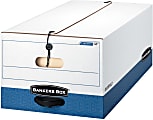 Bankers Box® Liberty® FastFold® Heavy-Duty Storage Boxes, Legal Size, 24" x 15" x 10", White/Blue, Case Of 12 - 00012 1 thumbnail image