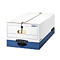 Bankers Box® Liberty® FastFold® Heavy-Duty Storage Boxes, Legal Size, 24" x 15" x 10", White/Blue, Case Of 12 - 00012 1 thumbnail image