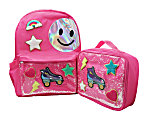 Office Depot® School Backpack And Lunch Box Set, Pink Roller Skate