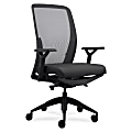 Lorell® Mesh/Fabric High-Back Chair, Black 1 thumbnail image