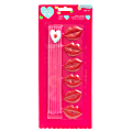 American Crafts Damask Love Valentine's Day Lip Straws, Pink, Pack Of 6 Straws 1 thumbnail image