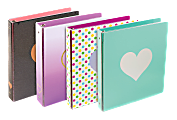Divoga® Hearts Collection Binder, 1 1/2" Rings, Assorted Colors